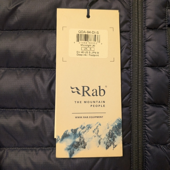 NWT Rab Microlight Men's Down Jacket - Picture 7 of 13